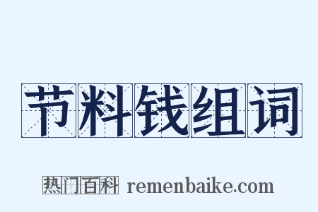 节料钱组词是什么意思的图片
